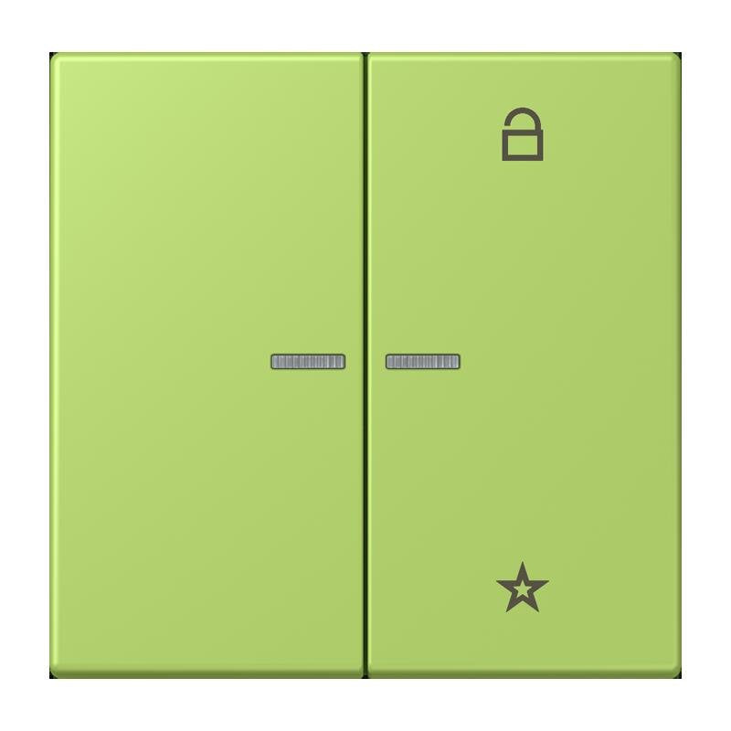 Jung - Bedienelement intelligent eNet Taster Universal 1f. FM LC 1701 221 vert clair (32052)