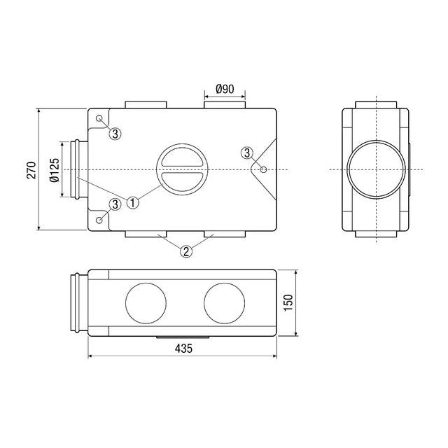 Maico - Zubehör/Ersatzteile für Ventilatoren Luftverteiler MF-V90