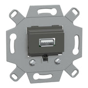 Merten - Einsatz/Abdeckung für Kommunikationstechnik USB-Anschlussdosen-Einsatz MEG4581-0000 1-fach grau