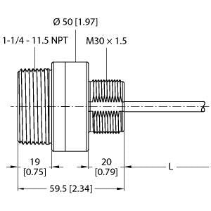 Turck - Ultraschall Taster Ultraschallsensor K50UX2CRA − 1 Stück