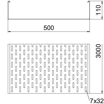 OBO Bettermann - Kabelrinne SKS 150 FT 110x500mm FT − 3 Meter