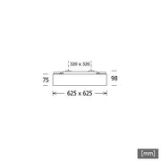 LTS Licht&Leuchten - Decken-/Wandleuchte LED-Anbauleuchte PLL 50.625.40.1/DALI 52W 4000K 3995lm
