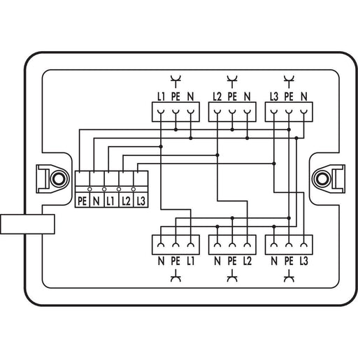 WAGO - Kompaktverteiler für steckbare Gebäudeinstallation Verteilerbox 899-681/123-000 400 V/230 V