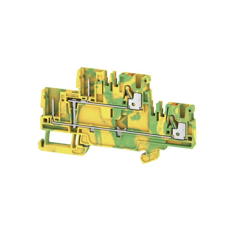 Weidmüller - Durchgangs-Reihenklemme Reihenklemmen APGTB 2.5 2T PE 4C/2 A-Reihe Universal − 50 Stück