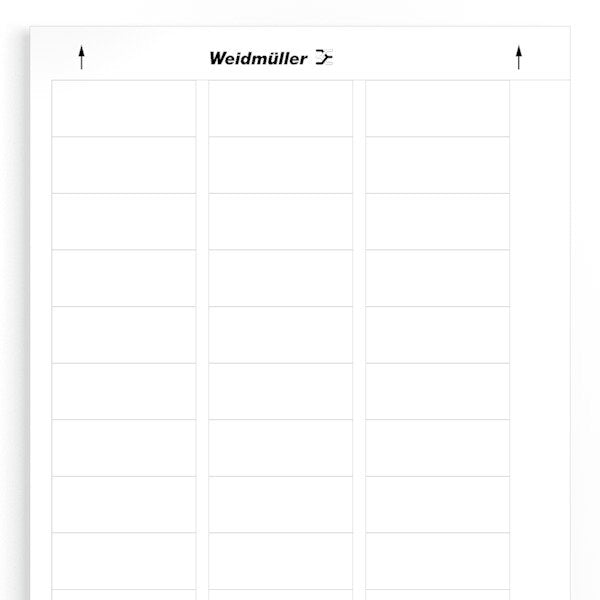 Weidmüller - Kennzeichnungsmaterial Gerätemarkierer LM MT300 56X22 WS − 10 Stück