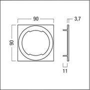 Zumtobel - Mechanisches Zubehör/Ersatzteile für Leuchten Abdeckrahmen RESCLITE C ED Q90 WH