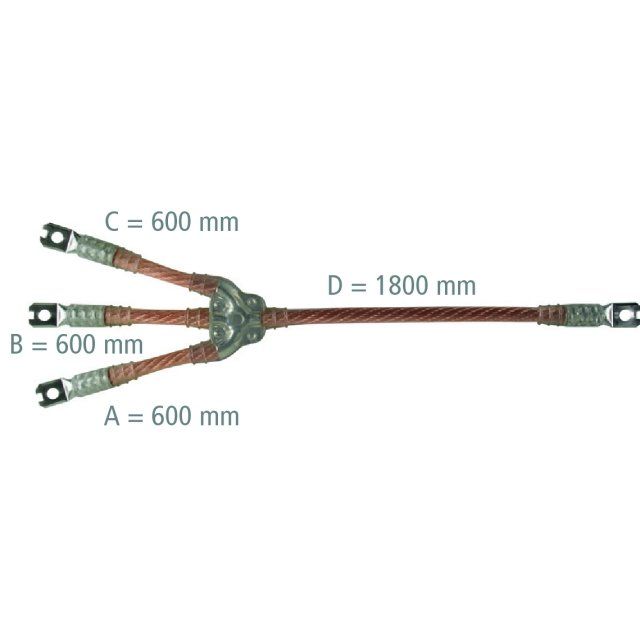 DEHN - Erdungs- und Kurzschließvorrichtung Erdungs-/ Kurzschließseil EKV3+0 120 G V8D4AQ2 3-polig, 120qmm