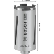 Bosch - Bohrkrone PRO Trockenbohrkrone, 78 x 2608587324 150 mm, G 1/2 Zoll