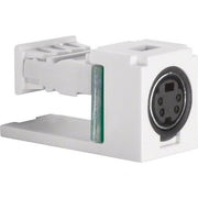 Berker - Einsatz/Abdeckung für Kommunikationstechnik S-Video Modul pws/sw 1993