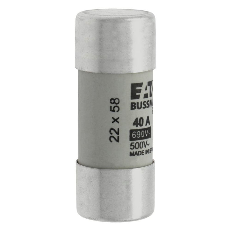 Eaton - Zylindrische Sicherung Sicherungseinsatz Nieders. CYLINDRICA#C22G40 40A AC 690V 80kA − 10 Stück