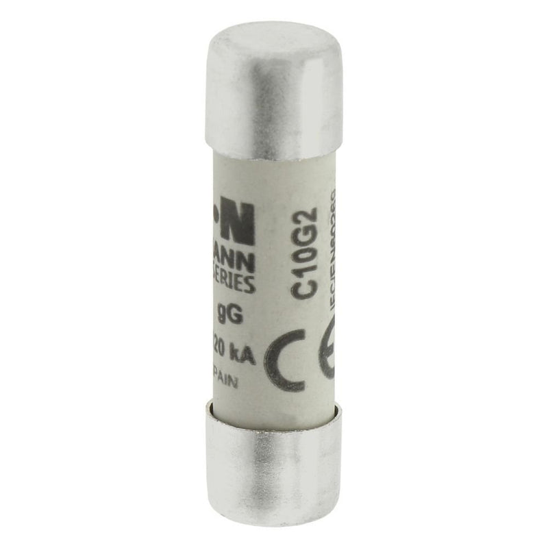 Eaton - Zylindrische Sicherung Sicherungseinsatz Nieders. C10G2 2A AC 500V 120kA − 10 Stück