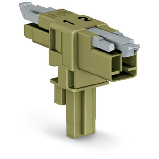 WAGO - Kompaktverteiler für steckbare Gebäudeinstallation T-Verteiler 2-polig 890-1602 Kod. B,hellgrün − 25 Stück