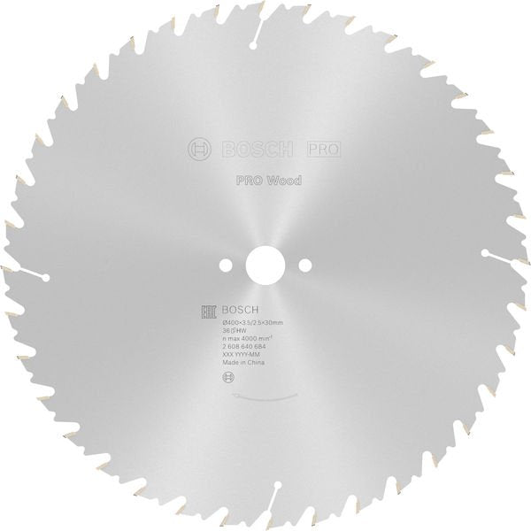 Bosch - Kreissägeblatt PRO Wood Kreissägeblatt, 2608640684 400 x 3,5 x 30 mm