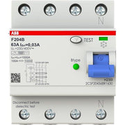 ABB Stotz S&J - Fehlerstrom-Schutzschalter FI-Schutzschalter F204B-63/0,03-4TE TypB 4P,63A,30mA