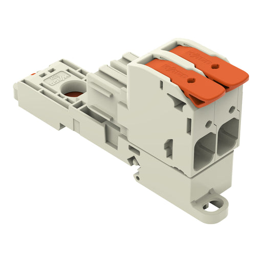 WAGO GmbH & Co. KG - Ein- und mehrpolige Klemmenleiste 1-Leiter-Federleiste,Hebel 832-1102/306-000 PushinCAGECLAMP,lgr − 5 Stück