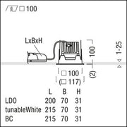 Zumtobel Group - Downlight/Strahler/Flutlicht LED - Einbauleuchte P - INF Q #60818021 4000K