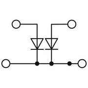 Phoenix Contact - Bauelement-Reihenklemme Bauelementreihenklemme PTTB 2,5-2DI#3211447  − 50 Stück