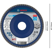 Bosch - Trenn-/Schleifscheibe PRO X571 2608607334 Fächerschleifscheibe
