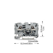 WAGO - Bauelement-Reihenklemme Bauelementklemme 2004-1211/1000-400 Diode 1N5408,grau − 50 Stück
