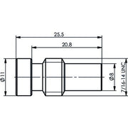 Telegärtner - Zubehör/Ersatzteile für Fernmeldetechnik UHF-Reduzierschraube 100000403 UG175/U(AG) RG58C/U − 5 Stück