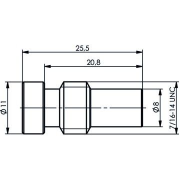 Telegärtner - Zubehör/Ersatzteile für Fernmeldetechnik UHF-Reduzierschraube 100000403 UG175/U(AG) RG58C/U − 5 Stück