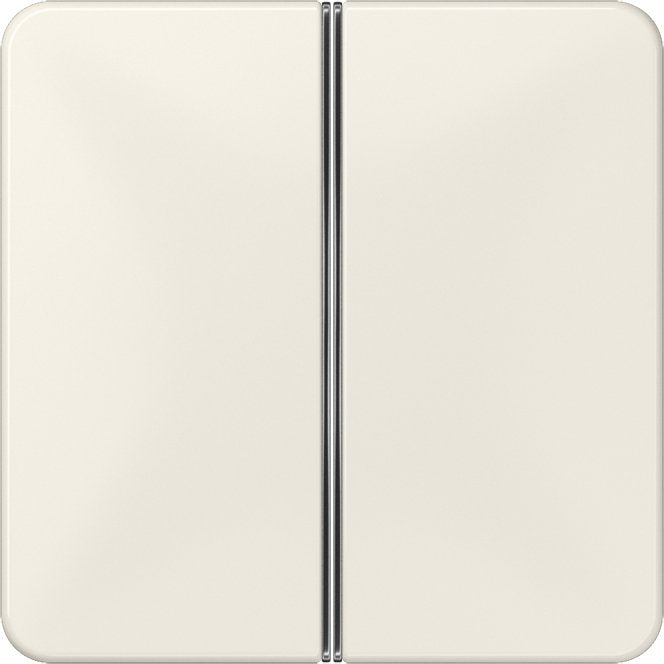 Jung - Abdeckung/Bedienelement für Installationsschalterprogramme Tastensatz 2-fach ws CD 402 TSA komplett − 1 Stück