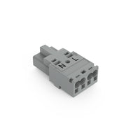 WAGO - Steckverbinder für steckbare Gebäudeinstallation Stecker 2-polig 770-252/060-000 Kod. B,grau − 100 Stück