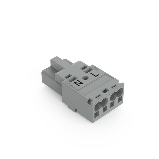 WAGO - Steckverbinder für steckbare Gebäudeinstallation Stecker 2-polig 770-252/060-000 Kod. B,grau − 100 Stück