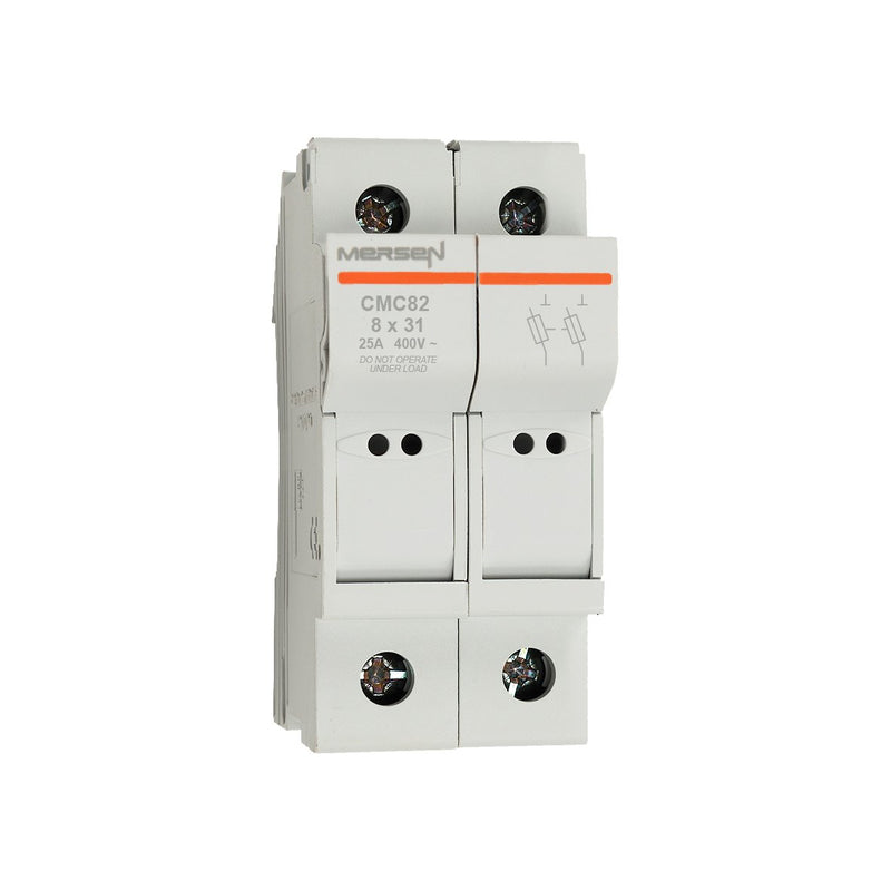 Mersen - Halter für zylindrische Sicherung Sicherungshalter CMC82 8x31 AC500V 25A 2-p − 6 Stück