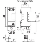DEHN - Blitzstromableiter für Energietechnik N-PE-Blitzstromableiter DGP M 255 FM DEHNgap
