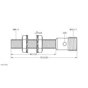 Turck - Induktiver Näherungsschalter Sensor BI2-EG08-AN6X-H1341 induktiv