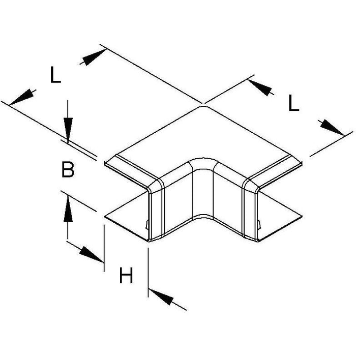 HKL - Inneneck für Leitungsführungskanal Inneneck gr FI2020.1 ABS − 10 Stück
