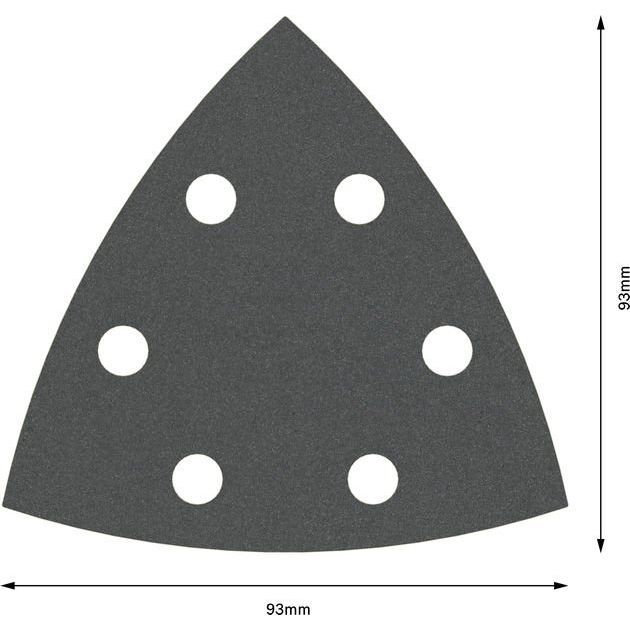 Bosch - Schleifpapier/Schleifvlies PRO F355 Schleifblatt, 93 2608605197 mm, G320, 5-tlg