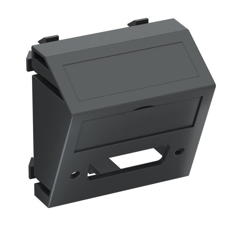 OBO Bettermann - Einsatz/Abdeckung für Kommunikationstechnik Multimediaträger DVI MTS-DV O SWGR1 45x45mm sw-gr