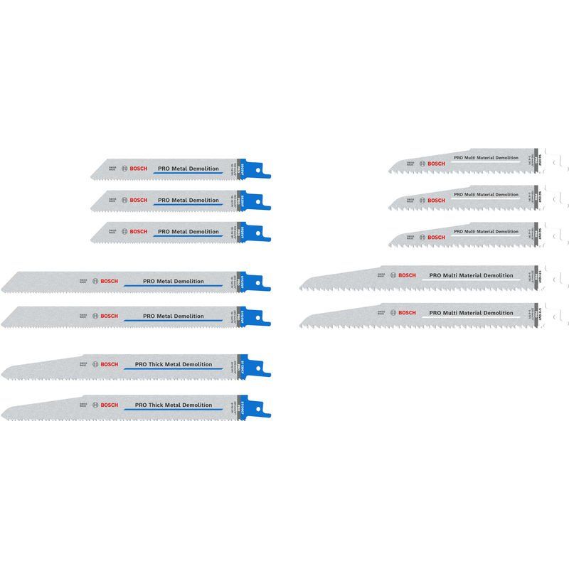 Bosch - Sägeblatt Sortiment PRO Demolition 2607011821VE(12) Säbelsägeblatt Set