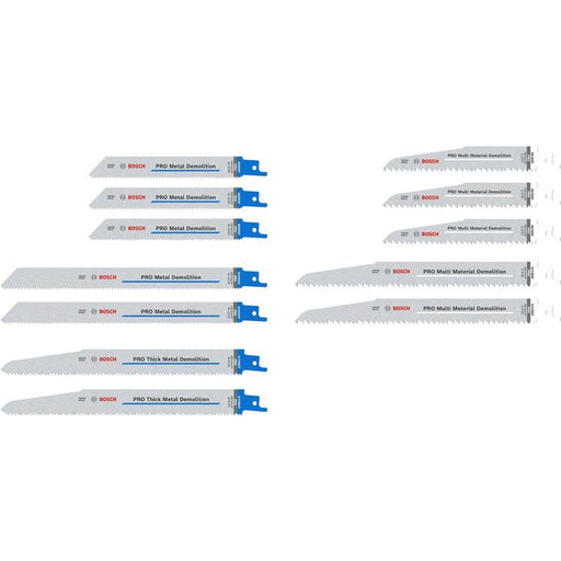 Bosch - Sägeblatt Sortiment PRO Demolition 2607011821VE(12) Säbelsägeblatt Set