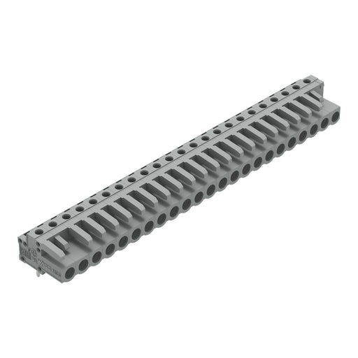 WAGO - Leiterplattensteckverbinder THT-Federleiste abgewink. 232-253 Rastermaß 5mm,grau − 10 Stück