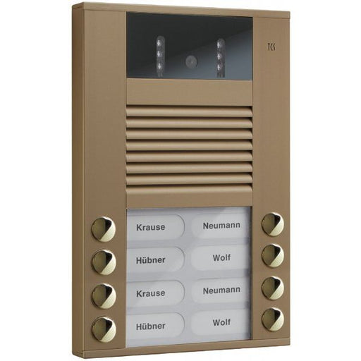 TCS Tür Control - Türstation für Türkommunikation Video color Außenstation AVE14083-0012 8Tast 2reih.AP bro