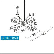 Zumtobel - Mechanisches Zubehör/Ersatzteile für Leuchten Befestigungsstück 3ph ws S2 802670 Kreuzverbinder