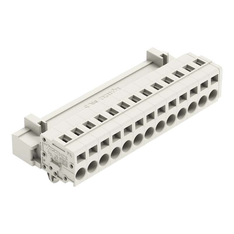WAGO - Kabelsteckverbinder für Leiterplattensteckverbinder 1-Leiter-Stiftleiste 721-613/018-000 CAGECLAMP,2,5mm²,lgr − 25 Stück