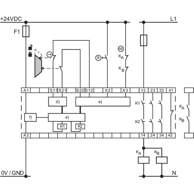 Schmersal - Gerät zur Überwachung von sicherheitsgerichteten Stromkreisen Signalauswertung SRB-E-301ST