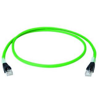 Telegärtner - Patchkabel Kupfer Patchk.S/FTP Cat.6A 100017336 gn 5,0m PUR STX UL