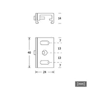 LTS Licht&Leuchten - Mechanisches Zubehör/Ersatzteile für Leuchten Befestigungsklammer ST-A S/S-9000-131 schwarz