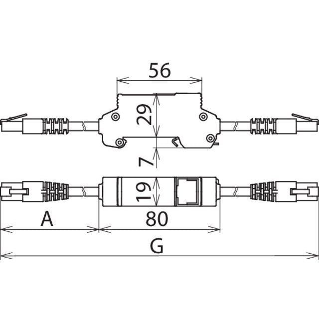 DEHN - Überspannungsableiter für Informations-/MSR-Technik ÜS-Ableiter DEHNpatch DPA M CAT6 RJ45S 48