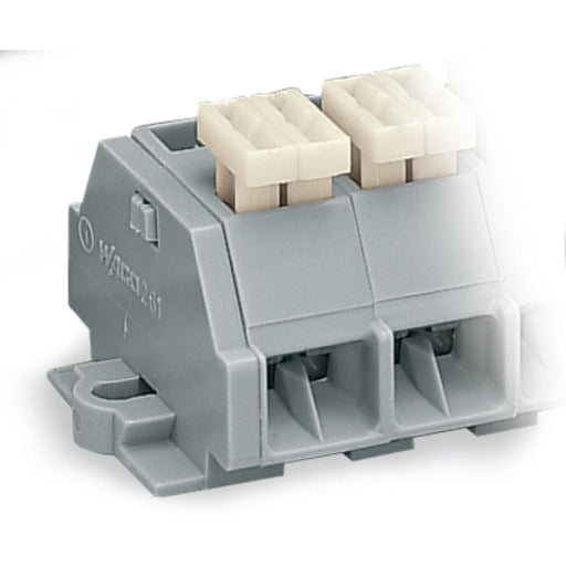 WAGO - Ein- und mehrpolige Klemmenleiste 4-Leiter-Klemmenleiste 261-206/332-000 grau − 50 Stück