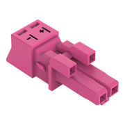 WAGO - Steckverbinder für steckbare Gebäudeinstallation Buchse 2-polig 890-282/080-000 Kod. B,pink − 50 Stück