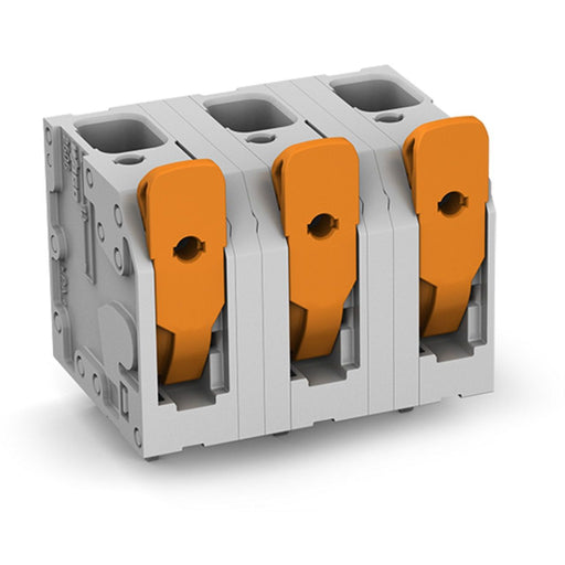 WAGO - Leiterplattenklemme Hebel 2606-3353 6mm²,grau − 58 Stück