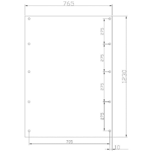 GSAB Elektrotechnik - Montageplatte für Verteilergehäuse 2/3-Montageplatte 2M2-3-1300 für 1S1300