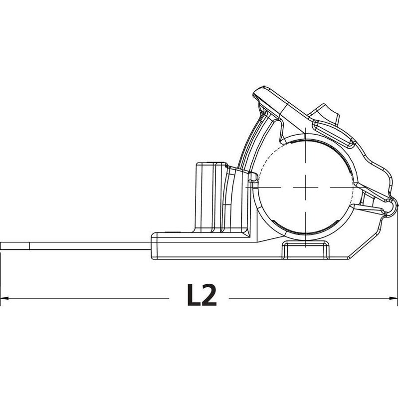 HellermannTyton - Befestigungsschelle für Kabel/Rohre Ratchet P-Clamp B-Serie 151-02875(280) 12,7 mm bis 19,5 mm − 280 Stück