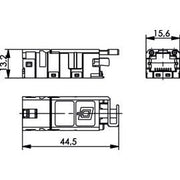 Telegärtner - Modularer Steckverbinder STX RJ45 Modul Cat.6 100007525